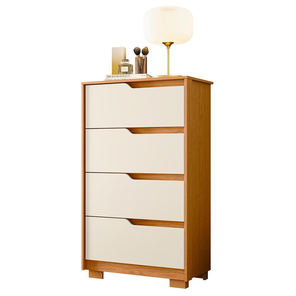 Cômoda Sole 4 Gavetas Cinamomo/off White - Móveis Albatroz