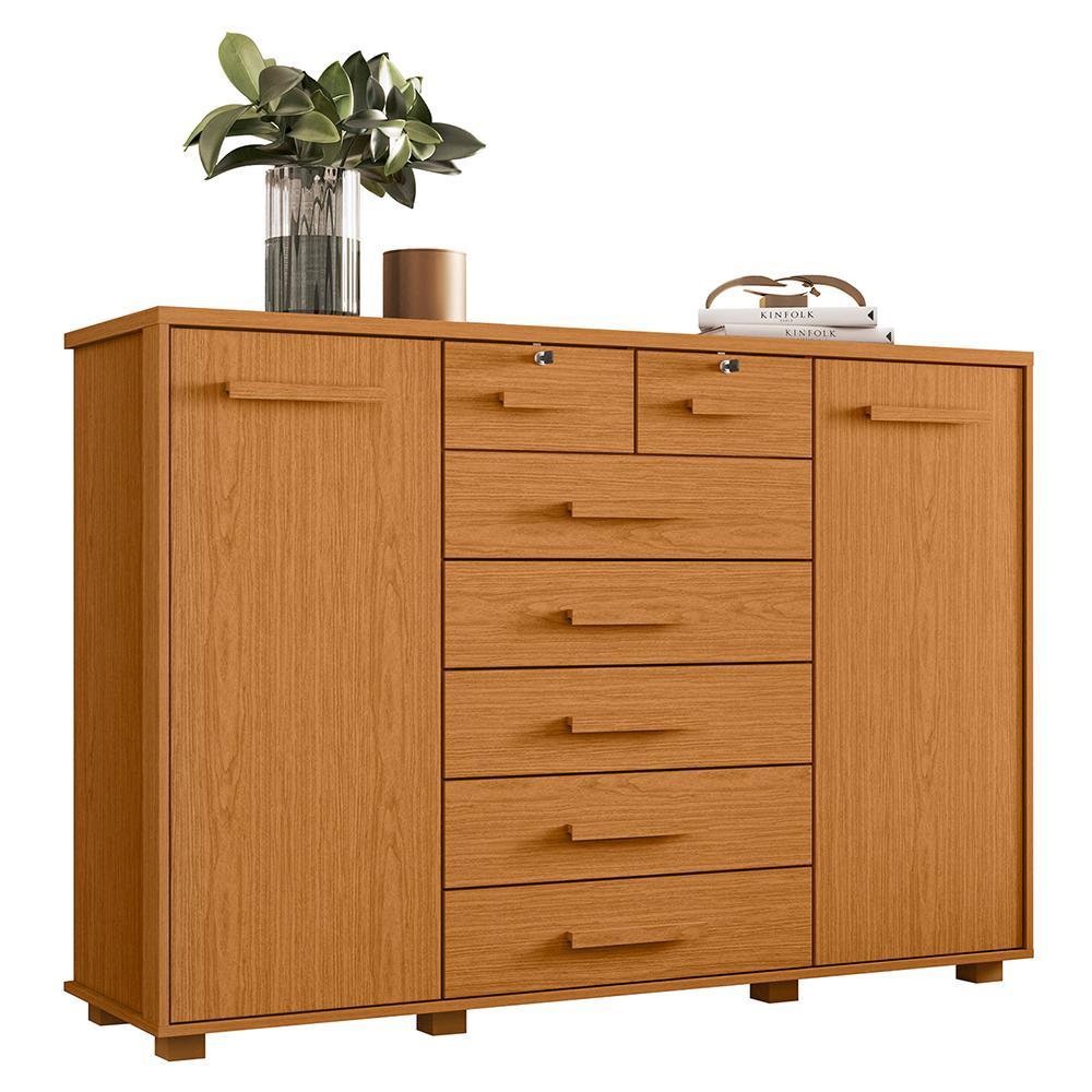 Cômoda Fontana 2 Portas E 7 Gavetas Cinamomo - Móveis Albatroz