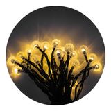 Cordão Led Pisca Bolinha 5m 20l Carregamento Solar Natal