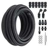 Kit De Linha De Combustível Vevor 6an De Aço Inoxidável De Nylon De 25 Pés Trançado