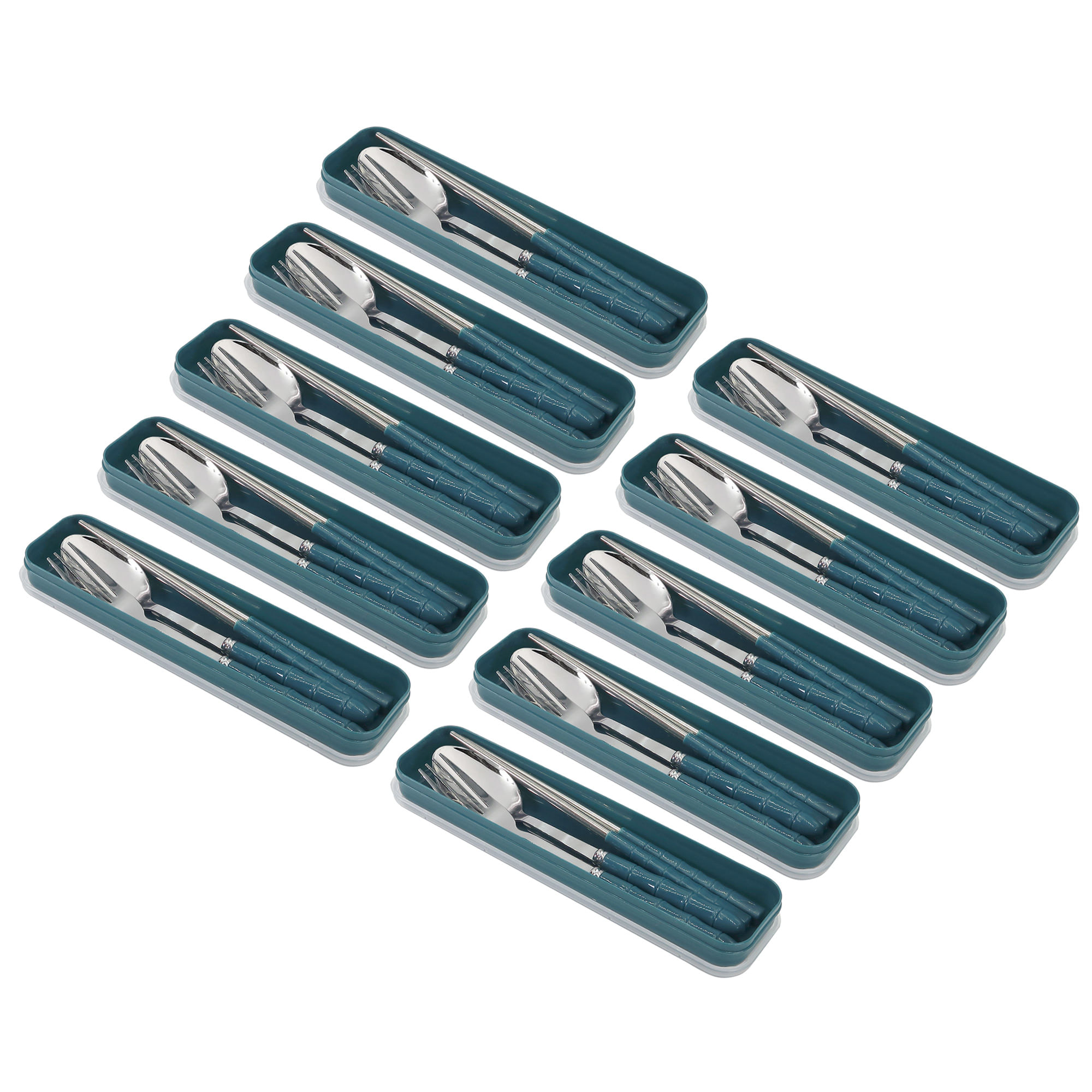 Conjunto De Talheres Teds Electronics Em Aço Inoxidável 10x, Colher E Garfo