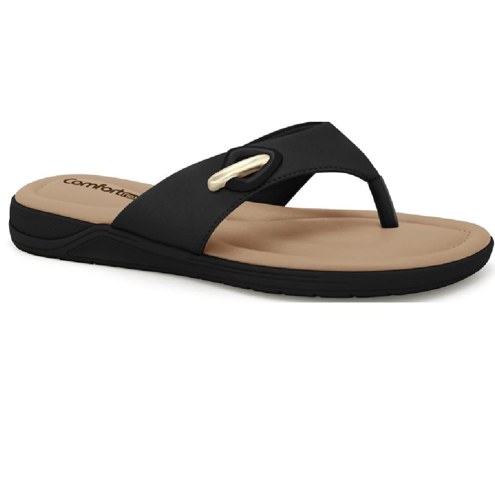 Chinelo Comfortflex Ref 2580301-2 Preto 035