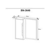 Armário C/ Balcão Banheiro Suspenso Bn3646 E C/ Rodízios Bn3647 60cm E Espelho Bn3648 60cm Mármore Branco - Tecno Mobili