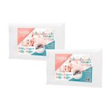 Travesseiro Infantil Bb3002 Nasa Baby Antissufocante 200 Fios Impermeável Kit C/ 2 Un (30x40x4) - Duoflex