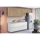 Cozinha Modulada Completa Rainha 5 Peças (3aéreos+2balcões) C5p113 Nature/branco - Nesher