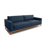 Sofá 3 Lugares Bartô Linho Azul 210 Cm