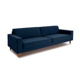 Sofá 3 Lugares Aurora Linho Azul 180 Cm