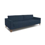 Sofá 3 Lugares Benjamin Linho Azul 210 Cm