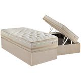 Conjunto Box Baú Solteiro: Colchão Espuma Herval Molas Maxspring Koln + Base Crc Suede Clean (88x188)
