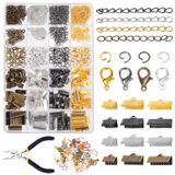 Kit De Pulseira Ribbon Glarks 771 Unidades Com Fechos De Lagosta E Anéis De Salto