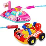 Pacote De 2 Carros Alegóricos Para Crianças Com Pistola De Esguicho, Flor Rosa E Caminhão De Bombeiros