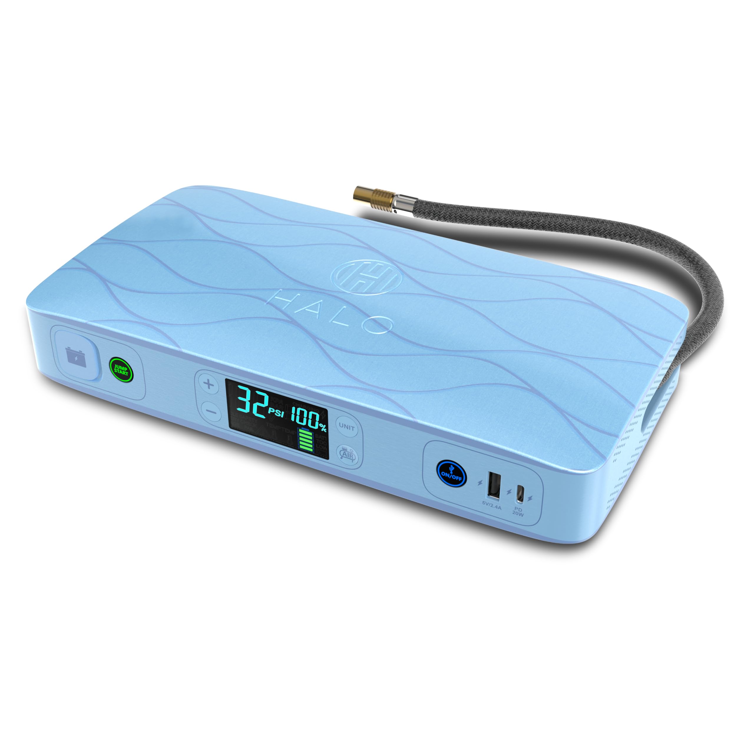 Jump Starter Para Veículos Portáteis Halo Bolt Ultimate 2.0 Blue