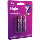 Pilhas Recarregaveis Aa 2700 Mah Elgin Blister Com 2 Unidades