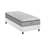 Conjunto Box Solteiro: Colchão Espuma Probel D45 Anatômico Guarda Costas Próextreme Plus + Base Crc Courano White (88x188)