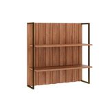 Armário Aéreo Cozinha Modulado Bella Ripado 2606 C/ 2 Prateleiras 80cm Nogal - Carraro
