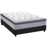 Cama Box Casal: Colchão Molas Masterpocket Ensacadas Herval Serenity Dream C1663 + Base Crc Suede Gray (138x188x35)