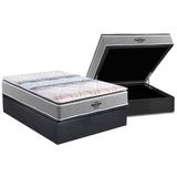 Cama Box Baú Casal: Colchão Ortopédico Probel D33 / Ag65 Guarda Costas Extreme Resistence + Base Crc Suede Gray (138x188)