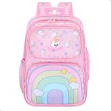 Mochila Infantil Grande Bolsa Escolar Colorida Meninas Rosa