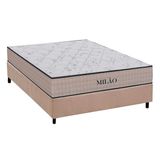 Cama Box Viúva: Colchão Espuma D33 Orthoflex Milão + Base Crc Suede Clean (128x188)