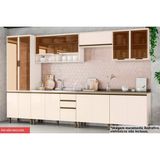Cozinha Modulada Henn Connect 9 Peças (3aéreos+3balcões+1paneleiro+2complementos) C5p86 Off White-henn