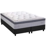 Cama Box Queen: Colchão Molas Masterpocket Ensacadas Herval Serenity Dream C1663 + Base Crc Suede Gray (158x198x35)