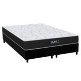 Cama Box King: Colchão Espuma D45 Orthoflex Bari + Base Crc Suede Black (193x203)