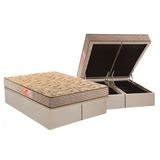 Conjunto Box Baú Queen: Colchão Molas Paropas D33 Pasquale Wave Clean + Base Crc Suede Clean (158x198)