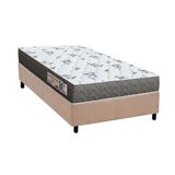 Cama Box Solteiro: Colchão Espuma D33 Orthoflex Comfortpedic Line Black + Base Crc Suede Clean (78x188)