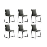 Kit 6 Cadeiras Sala Jantar Soft 1750 6 Uni Preto/linho Grafite - Carraro