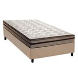 Conjunto Box Solteiro: Colchão Espuma Paropas D28 / Orthomedic Gold Plus Rústico Clean + Base Crc Suede Clean (88x188)