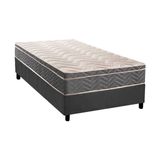 Cama Box Solteiro: Colchão Ortopédico Paropas D45 Anatômico Confort Mega Firme + Base Crc Suede Gray (88x188)