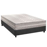 Cama Box Casal: Colchão Ortopédico Paropas D28 / Master Prata Double Face 25 + Base Crc Suede Gray (138x188)