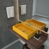 Kit Cuba Rt55 Com Torneira 1198 Metal E Válvula Click 1 Polegada E Meia E Sifão Pvc E Flexível Compa Amarelo