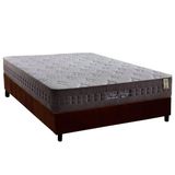 Cama Box Casal: Colchão Molas Ensacadas D Angelis Anjos New King Brown + Base Crc Suede Brown (138x188)