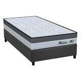 Cama Box Solteiro: Colchão Espuma D33 Orthoflex Matera Ml + Base Crc Suede Gray (78x188)