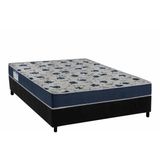 Cama Box Casal: Colchão Ortopédico Ortobom D28 Anatômico Iso 60 + Base Crc Suede Black (138x188)