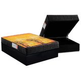 Cama Box Baú Casal: Colchão Ortopédico D Angelis Anjos D28 / Ag65 Pantanal Black + Base Crc Suede Black (138x188)