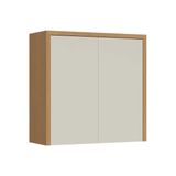Armário Aéreo Cozinha Modulado Condessa C/ 2 Portas 80cm Carvalho/cinza - Nesher