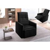Poltrona De Amamentação Sala Reclinável Do Papai Top Suede Preto - Paropas