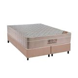 Cama Box Queen: Colchão Molas Ensacadas Ortobom Airtech + Base Crc Suede Clean (158x198)