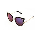 Oculos De Sol Drop Me Feminino Gatinho Icone Espelhado Azul