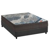 Cama Box Viúva: Colchão Molas Ensacadas Ortobom Iso + Base Crc Suede Gray (128x188)
