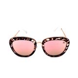 Oculos De Sol Oval Drop Me Premium Marble Espelhado Rose Medio