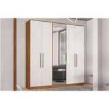 Quarto Modulado Casal Irlanda 3 Peças (3 Armários) Qcm164 Amendola/branco - Demóbile