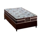 Cama Box Solteiro: Colchão Espuma D33 Probel Firmepedic Prodormir Advanced Tech1500 Plus Brown + Base Crc Suede Brown (78x188)