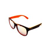 Oculos De Sol Quadrado Drop Me Neon Laranja Lente Espelhada Multicor