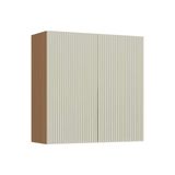 Armário Aéreo Cozinha Modulado Simone Mendes C/ 2 Portas 80cm Carvalho/cinza - Nesher
