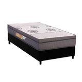 Conjunto Box Solteiro: Colchão Espuma Polar D28 Orthopremium Grey + Base Crc Suede Black (88x188)