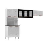 Cozinha Modulada Telasul Mirage New Mirage Aço 3 Peças (2 Aéreos + 1 Paneleiro) Czc40 Branco/preto-telasul