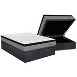 Cama Box Baú Casal: Colchão Molas Masterpocket Ensacadas Orthoflex Titan + Base Crc Suede Gray (138x188)